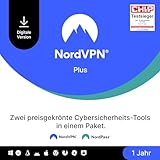 NordVPN Plus, 1 Jahr, VPN- und Passwort-Manager-Software-Bundle, Digitaler Code