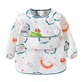 T-Shirt Design mit Lätzchen - Wasserdichtes Lätzchen mit langen Ärmeln, Schürze für die...