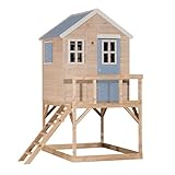 Wendi Toys M21 Stelzenhaus Holz Outdoor, Spielturm für Kinder Garten FSC Holz, Podesthöhe 90 cm,...