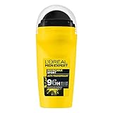 L'Oréal Men Expert Deo für Männer, Effektiver Sport Deoroller ohne Alkohol, Trockenschutz für...