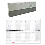 Kalender 2025 Tischkalender Tisch-Querkalender Bürokalender Wochenkalender 1 Woche / 2 Seiten 128...