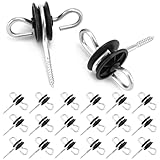 QWORK® 20 Stück Ringisolatoren Doppelhaken für Elektrische Zäune, Doppelhaken...