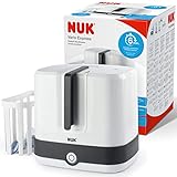 NUK Vario Express Flaschensterilisator|sterilisiert bis zu 6 Babyflaschen plus Zubehör in 6 Minuten...