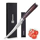 PAUDIN Tomatenmesser 13 CM, Professionelles Küchenmesser für Tomaten, Messer für weiches Obst und...