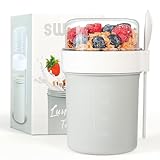 Müslibecher to Go, Joghurtbecher to Go, Müsli to Go Becher (560ML+220ML), Joghurt to Go Becher mit...
