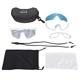 EALRIDV Sportbrillen Fahrradbrille Laufbrille Leichte PC Rahmen Polarisierte Wechselgläser Klare...