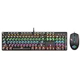 Gaming -Tastatur und Mauskombination, Regenbogen LED Hinterbeleuchtete Gaming -Tastatur mit...