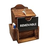 Wahlurne – abschließbarer Briefkasten aus Holz, Organizer für Kommentare mit 2 Fächern,...