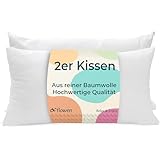 Kissen für Bett 40x80 cm Kopfkissen 2er Set Innenkissen Hypoallergene Anti-Milben Weiche...