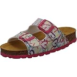 Bio Life Pantolette Kinder mit Herz Print in Bunten Farben für Mädchen im Sommer, mit...