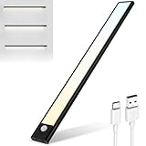 Brendz Unterbauleuchte Küche LED, USB-C Wiederaufladbare LED Lichtleiste Küche, 3...