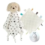 CREVENT Kuschelige Plüsch-Baby-Sicherheitsdecke, Babydecke für Mädchen und Jungen Neugeborene,...