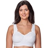 Kudreshov Lingerie BH Damen Amelia ohne Bügel Baumwolle – Entlastungs BH B-F ohne Bügel Große...