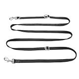 PETCOOZ Hundeleine 3M Verstellbare Schleppleine mit 2 Karabiner, Führleine Doppelleine für Kleine,...