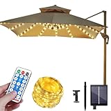 Solar Sonnenschirm Lichterkette, 104 LEDs Solar Sonnenschirm Beleuchtung mit Fernbedienung 8-Modus,...