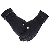 Outrip Warme Winterhandschuhe für Damen, Touchscreen, Handy, winddicht, gefüttert, dick, Schwarz,...