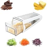 Parmesanreibe Mit Behälter, Käsereibe Mit Behälter, Käsereibe, Reibe Für Gemüse, Doppelseitig,...
