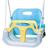 ZERRO Babyschaukel Kinderschaukel Outdoor und Indoor Verstellbar 50KG Ab 2 Jahren,Gelb