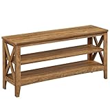 VASAGLE Schuhbank, Sitzbank mit Schuhregal, Flurbank, 2 Schuhablagen, 30 x 100 x 48 cm, hält bis zu...