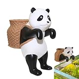 Aquarium Ornament in Form einer Panda-Figur, Hängekorb für Aquarien | Niedliches kletterndes...