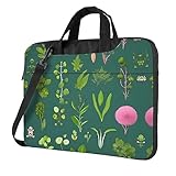 FInpan Laptop-Umhängetasche mit Blumen und Pflanzen, Messenger-Tasche für 13-15,6 Zoll Laptop,...