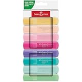 FABER-CASTELL 254658 - Textmarker Set 46, 8 Pastell Textmarker mit langlebiger Keilspitze,...