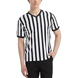TopTie Schiedsrichtershirt Herren Offizielles Schiedsrichterhemd Kurzarm Schwarz und Weiß Streifen...