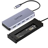 USB-C-Hub M.2 NVMe SSD-Gehäuse, 6-in-1 USB-C-Hub-Multiport-Adapter, passend für PCIe 3.0 NVMe M.2...