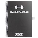 TNT Trainingstagebuch - schwarz (DIN A5) für Fitness, Workout, Krafttraining, Gym • Workout...