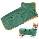 FORYNXHWIN Hundebademantel Mikrofaser, Hundebademantel Extra Saugfähig, Badezubehör Badetuch...