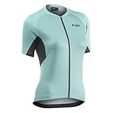 Northwave Force Evo Damen Fahrrad Trikot kurz surf blau 2024: Größe: XS (34)