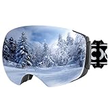 COOLOO Skibrille Herren Damen Jugendliche - Magnetischer OTG Rahmenloser Anti-Beschlag-Schutz mit...