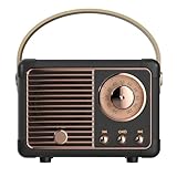 Retro Lautsprecher Boxn Bluetooth mit USB/TF Karte/AUX Tragbarer Lautsprecher Retro Design Geeignet...