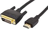 Amazon Basics HDMI A -zu-DVI-Adapterkabel, 1.8 m, Nicht für den Anschluss an SCART- oder...