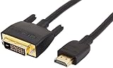 Amazon Basics HDMI A -zu-DVI-Adapterkabel, 1.8 m, Nicht für den Anschluss an SCART- oder...