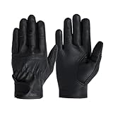 ULIJTH Vintage-Arbeitshandschuhe, Leder, abriebfest, thermisch isoliert, atmungsaktiv, für Schutz,...