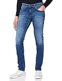 Tommy Hilfiger Herren Austin Slim Tapered WMBS Jeans, Wilson Mid Blue Stretch, W36 / L34