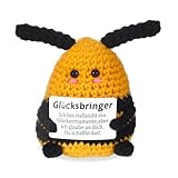 Pocket Hug Glücksbringer Bienen, Sorgenfresser Aufmunterung Freundin Prüfungsstress Positive...