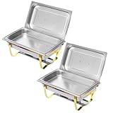 AIZYR Chafing Dish Buffet-Set, Rechteckige Chafing Dishes Für Buffets Wärmer-Servierplatte Mit...