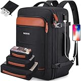Roadcheer 42L Business Rucksack Herren, Wasserdichter Laptop Reiserucksack mit 4-teiligem Set,...