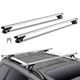 VEVOR Dachträger Universal Dachgepäckträger Auto Alu Querträger 90 kg Tragkraft, für erhöhte...