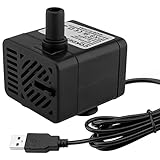 USB Mini Tauchwasserpumpe (DC 5V 1-3W 200L/H) Einstellbare, ultraleise kleine Wasserpumpe für...