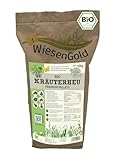 WiesenGold® Bio-Kräuterheu Pellets/Cobs (10kg) – von artenreichen Kräuterwiesen für Tiere,...