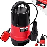 Belko® JP400-D2 Schmutzwasserpumpe mit integriertem Schwimmer-schalter Tauchpumpe mit Griff - 8000...