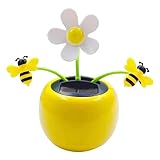 SolarCosa Solar-Wackelblume Biene, 11 cm hoch, für Kinder und Familien mit Kindern