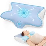 Restnature Orthopädisches Nackenstützkissen | Höhenverstellbares Memory-Schaum-Kissen für...
