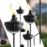 ZSZMFH Gartenfackel für Zuhause, Garten, große Kapazität, 666 ml, Outdoor-Metallfackel,...