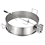 VEVOR Rotisserie-Set Rund 559 mm, Belastbarkeit 12 kg Edelstahl Drehspieß, 9 W BBQ-Rotisserie-Grill...