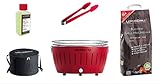 LotusGrill XL Starter-Set 1x XL Grill Feuerrot mit USB-Anschluß, 1x Buchenholzkohle 2,5 kg, 1x...