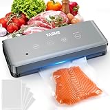YASHE Vakuumiergerät mit Trocken- & Feuchtmodus, 5-in-1 Multifunktions-Vakuumierer mit 30 cm...